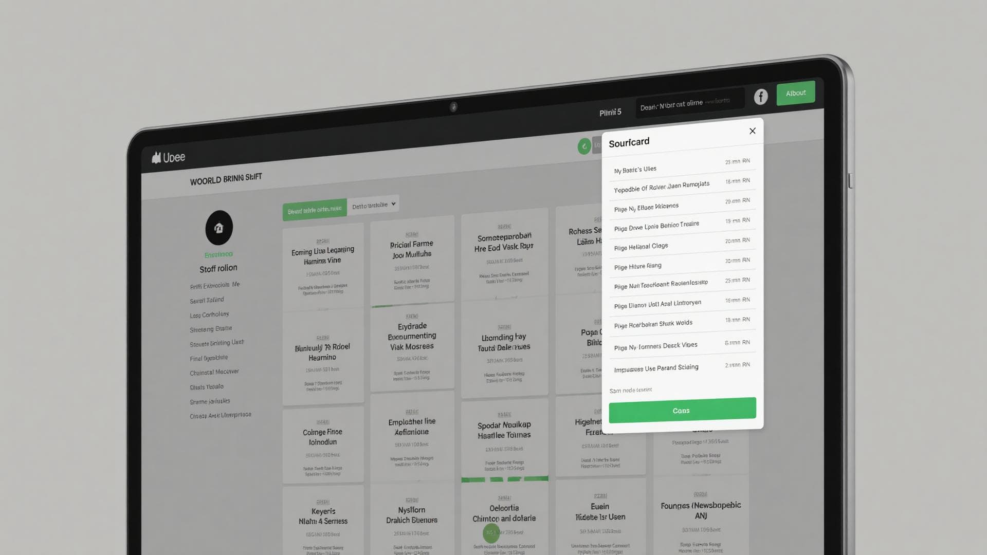 Schedule management dashboard